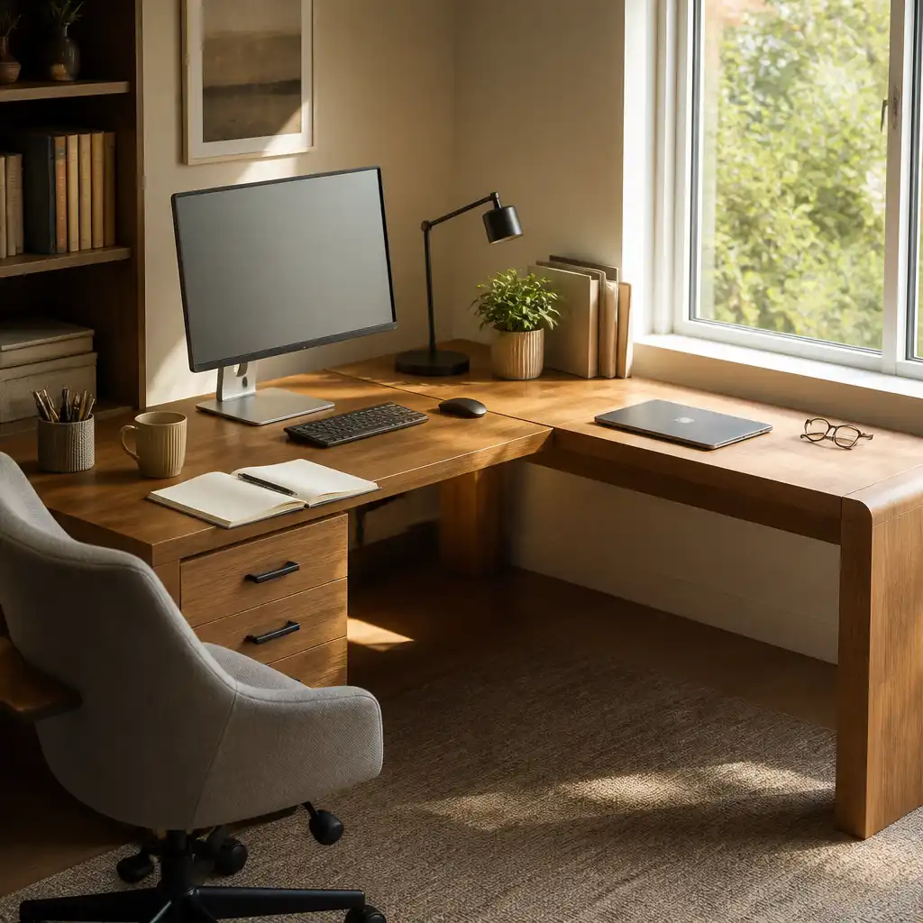 L-shaped desk