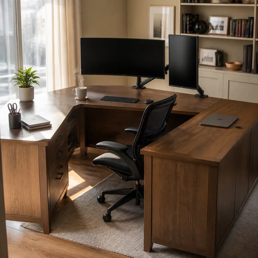 U-shaped desk