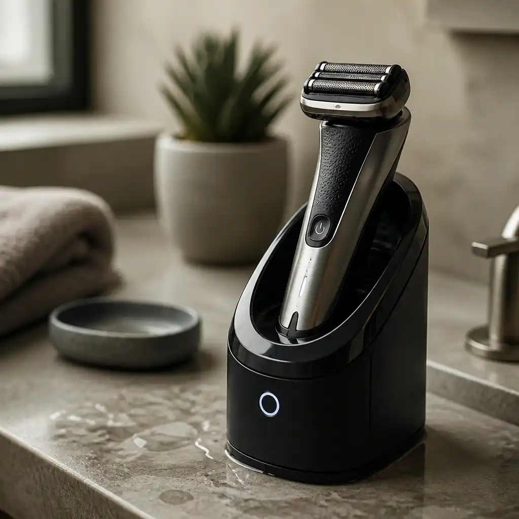 Self-cleaning station