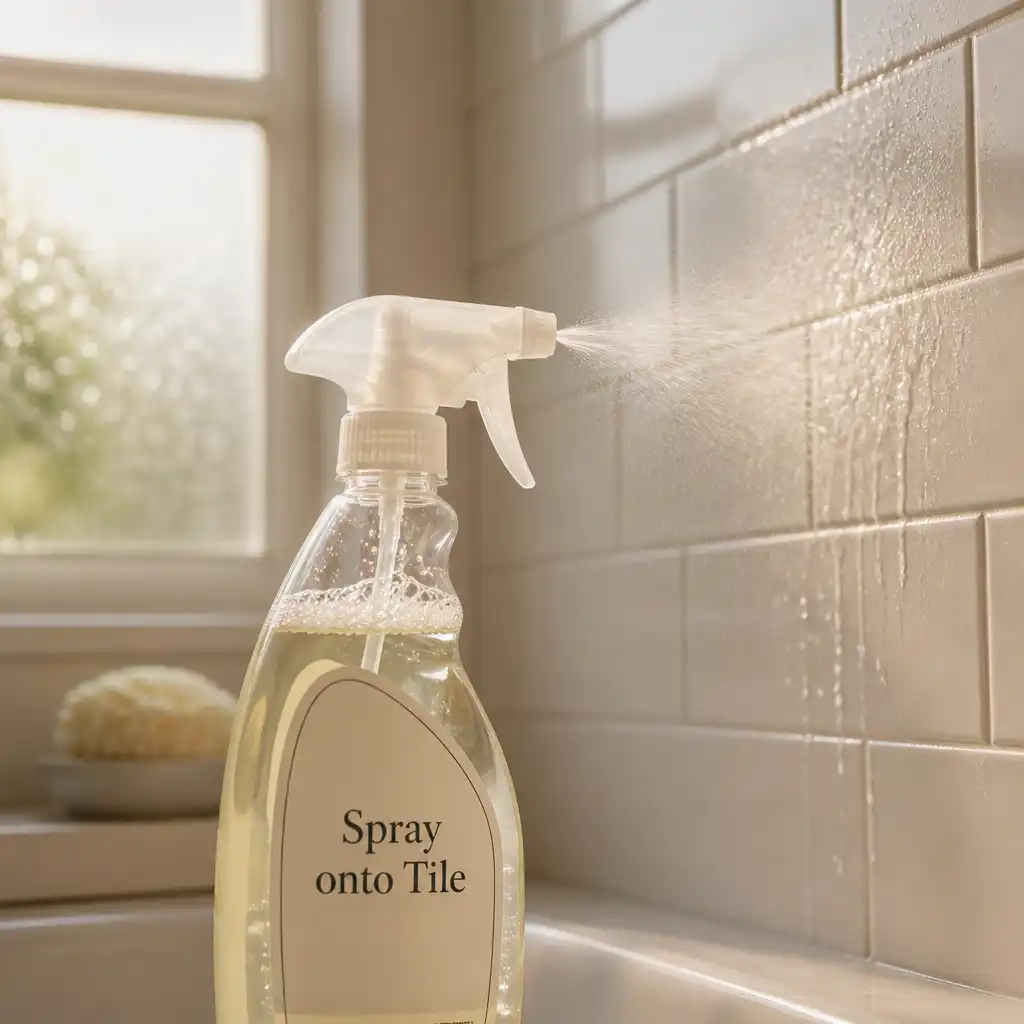 Spray onto tile