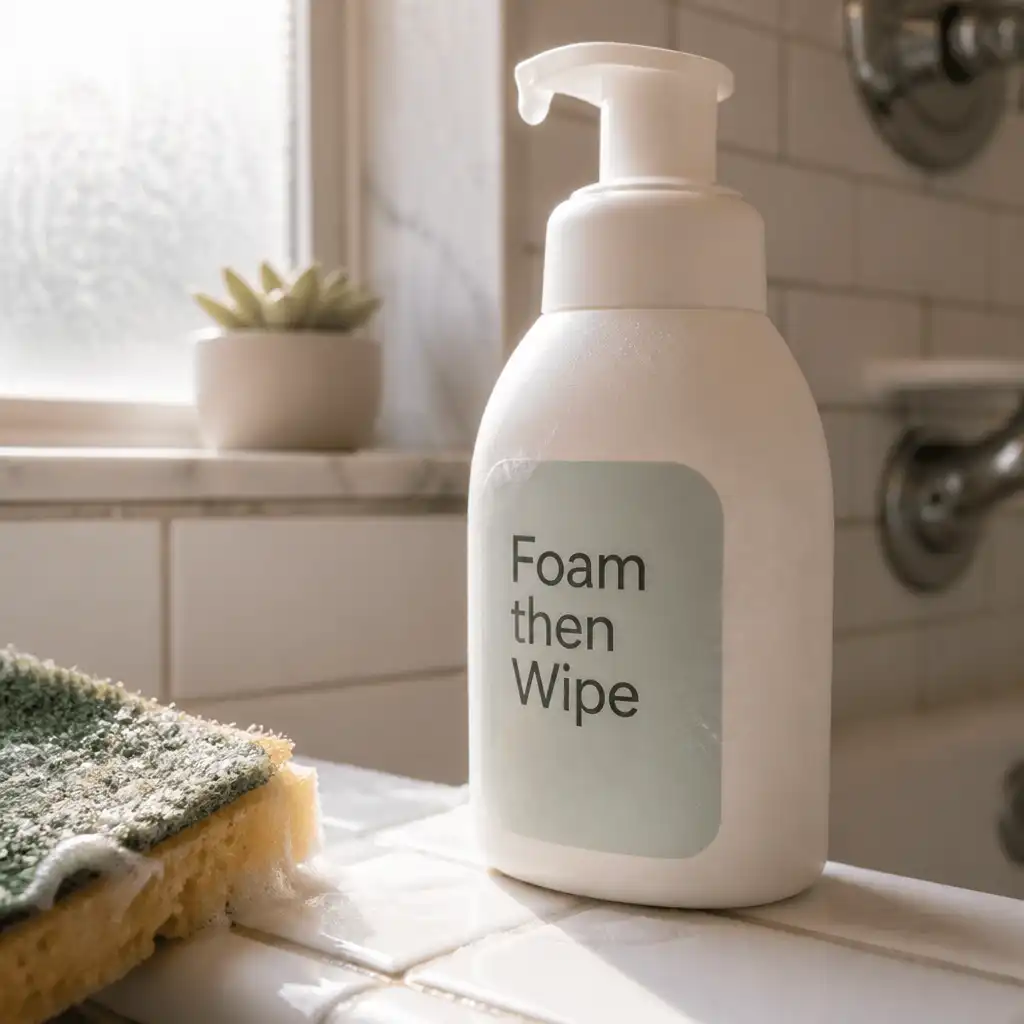 Foam then wipe