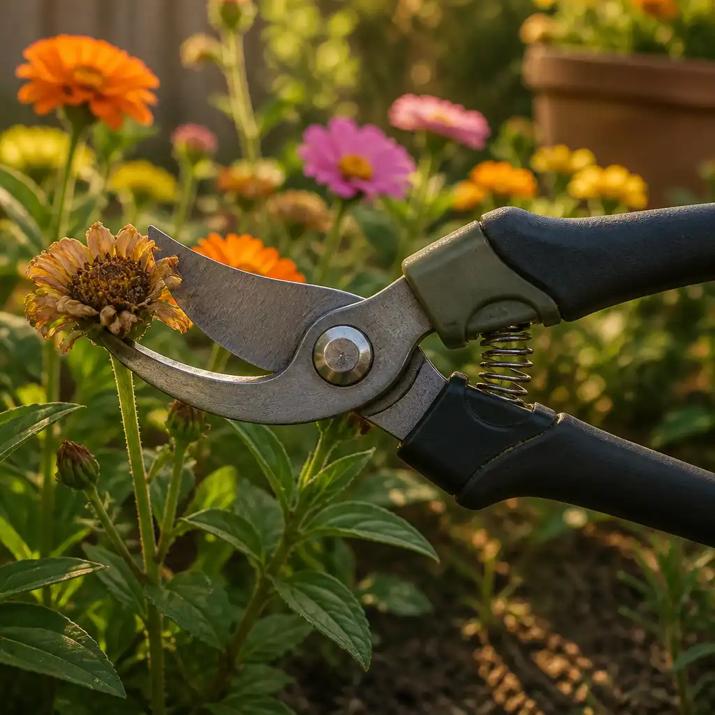 Deadheading flowers