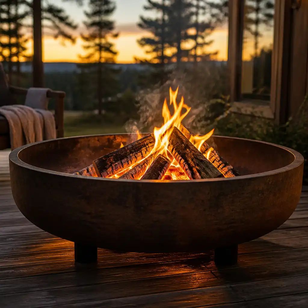 Wood fire