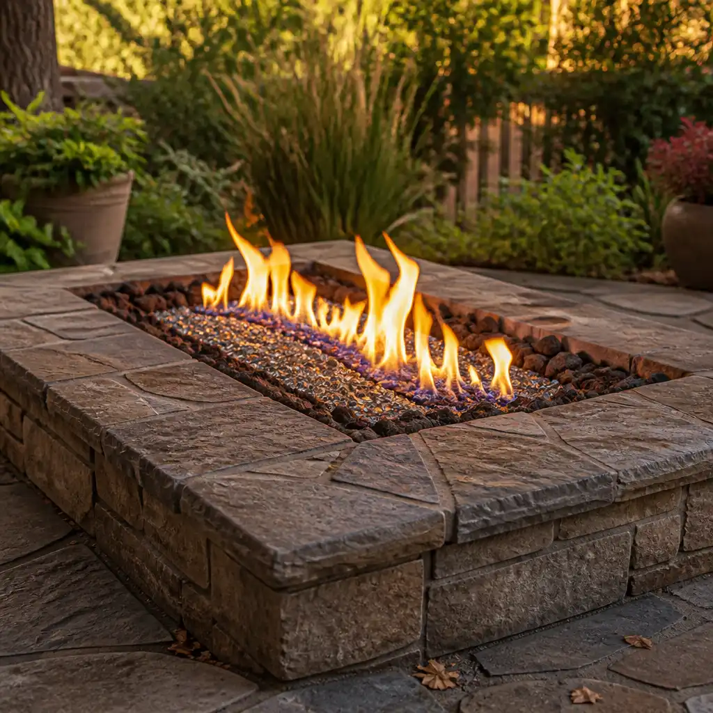 Natural gas flame