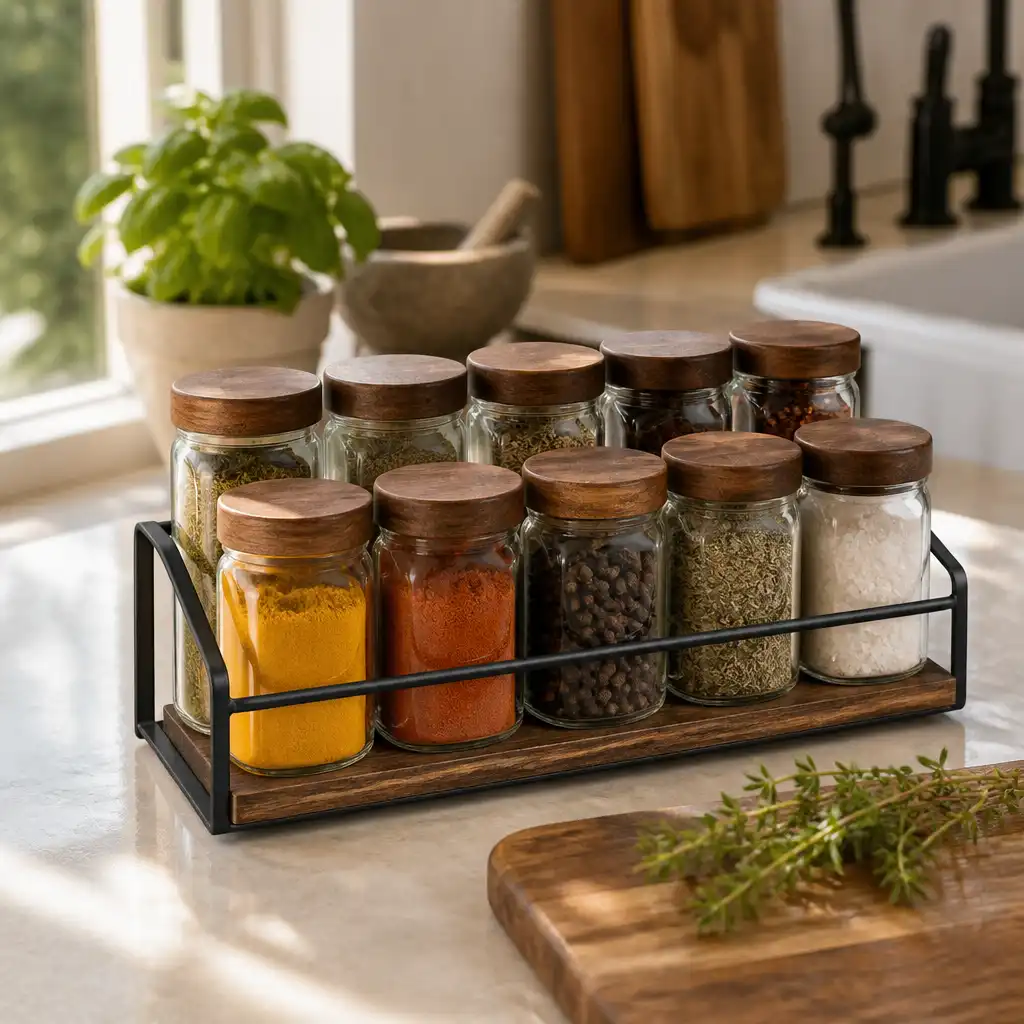 Spice Jar & Rack Set